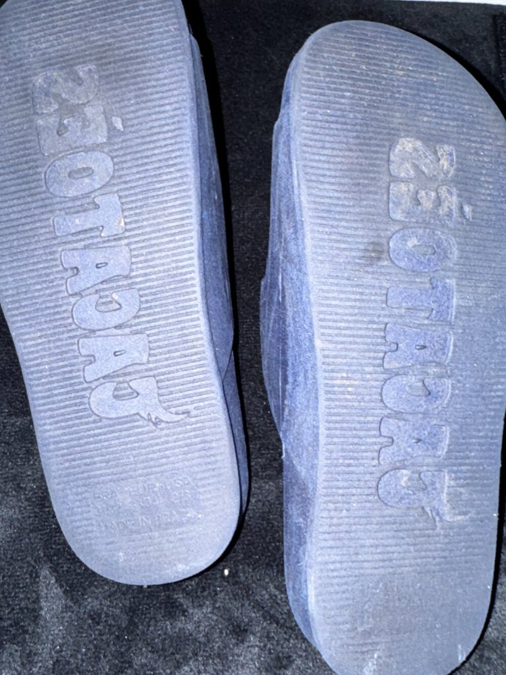 Cacatoès Girls' Blue Sandals (Two-strap, double-buckle slides), Size: Girls 2/3 - Picture 2 of 3